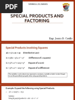 Special Products and Factoring