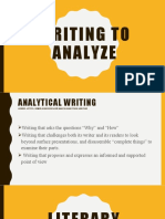 5. Writing to Analyze