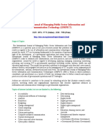 International Journal of Managing Public Sector Information and Communication Technologies (IJMPICT)