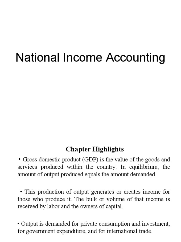 Understanding National Income Accounting | PDF | Output (Economics ...