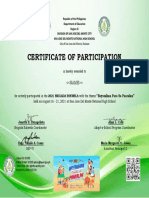Brigada Eskwela Certificate