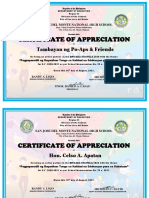 Certificate of Appreciation: Tambayan NG Po-Aps & Friends