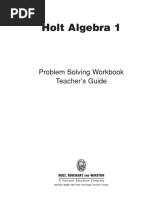 Workbook For Algebra 1