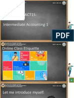 Welcome To ACT15: Intermediate Accounting 1