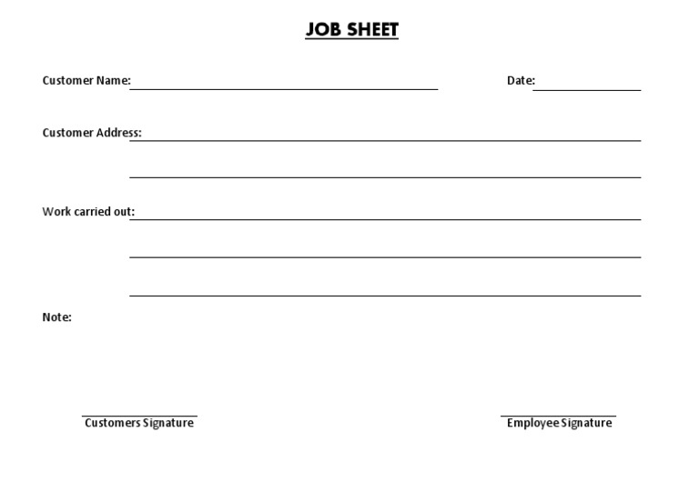 Job Sheet | PDF | Business | Law