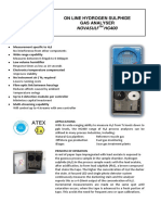 Novasulf HG400: On Line Hydrogen Sulphide Gas Analyser