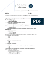 BPE 307 - Instructional Materials Development - Final Exam