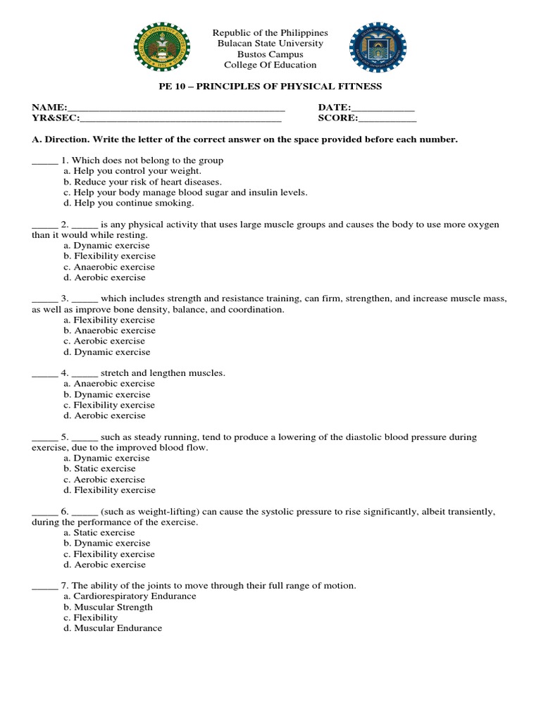 Health Fitness And Nutrition B Final Exam