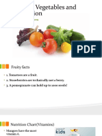 Fruits, Vegetables and Nutrition