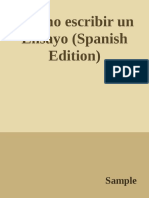 ¿Cómo Escribir Un Ensayo (Spanish Edition)