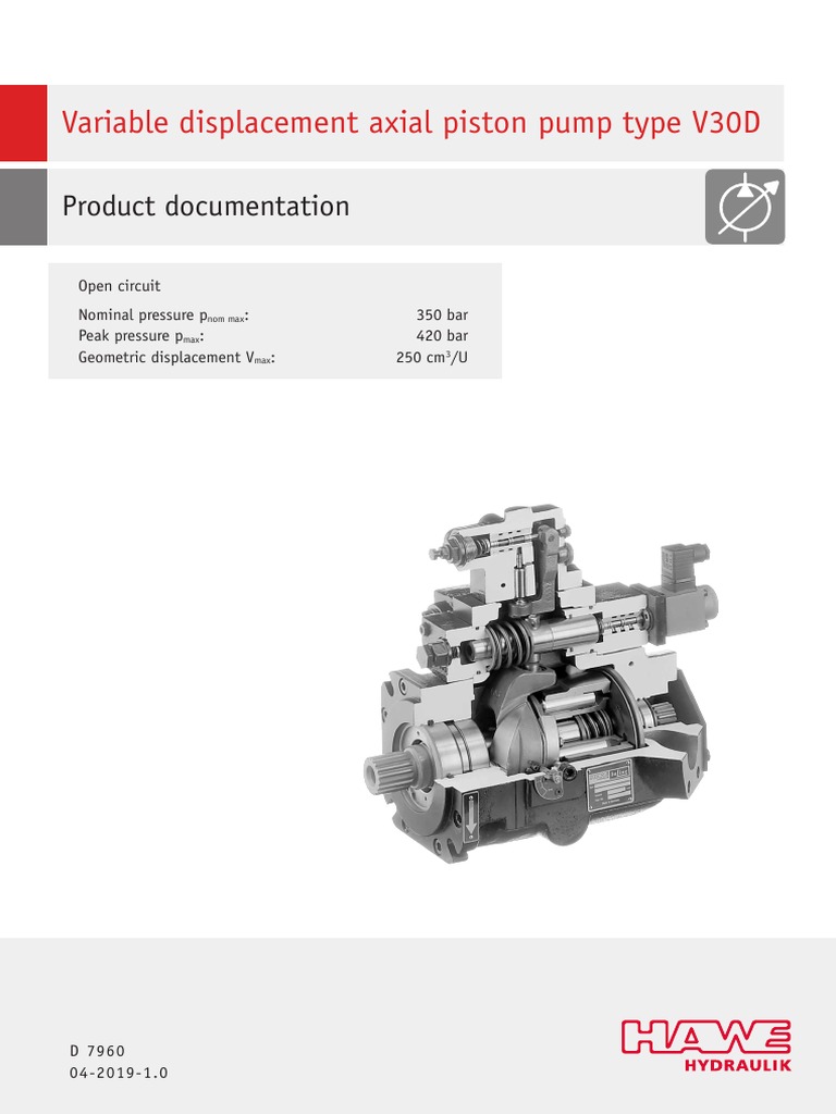 Variable Displacement Axial Piston Pump Type V30D: Product ...