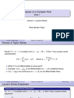 Laurent Series Analysis