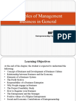 Principles of Management Business in General: Bryan O. Co