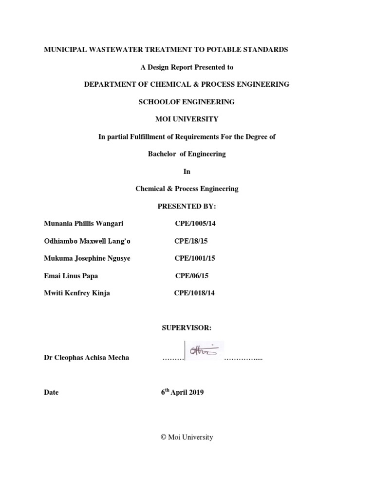BSC Municipal Wastewater Treatment Final Design ReportFF | PDF | Sewage ...