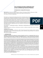 Unsupervised Extraction of Popular Product Attributes From E-Commerce Web Sites by Considering Customer Reviews