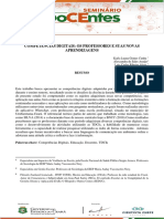 Competências Digitais: Os Professores e Suas Novas Aprendizagens