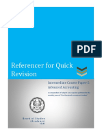 Referencer For Quick Revision: Intermediate Course Paper-5: Advanced Accounting