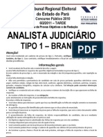 ANALISTA JUDICIÁRIO - TIPO 1