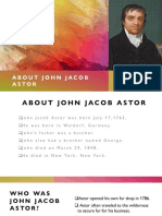 Enteprenuer John Jacob Astor