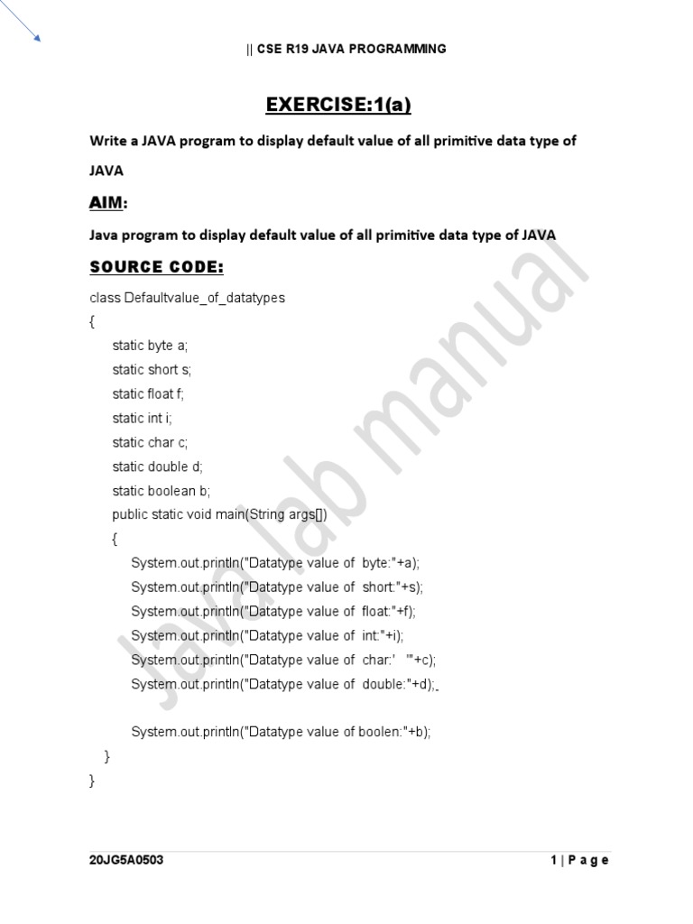 Java Programming Exercises Overview | PDF | Method (Computer ...