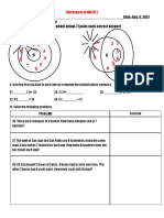 Worksheet For August 5