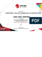 Lara Jane Amparo: Certificate of Webinar Attendance