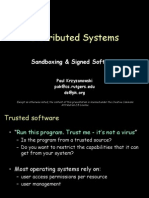 Distributed Systems: Sandboxing & Signed Software