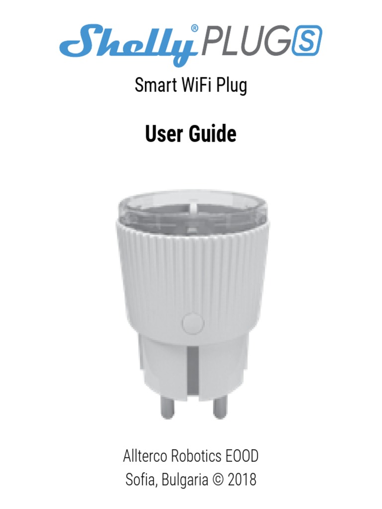 Wifi Switch Shelly Plug S User Guide, PDF, Wi Fi