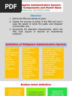 The Philippine Administrative System: (PAS) : Its Components and Power Base