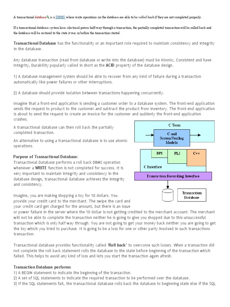 Understanding Transactional Databases | PDF | Database Transaction ...