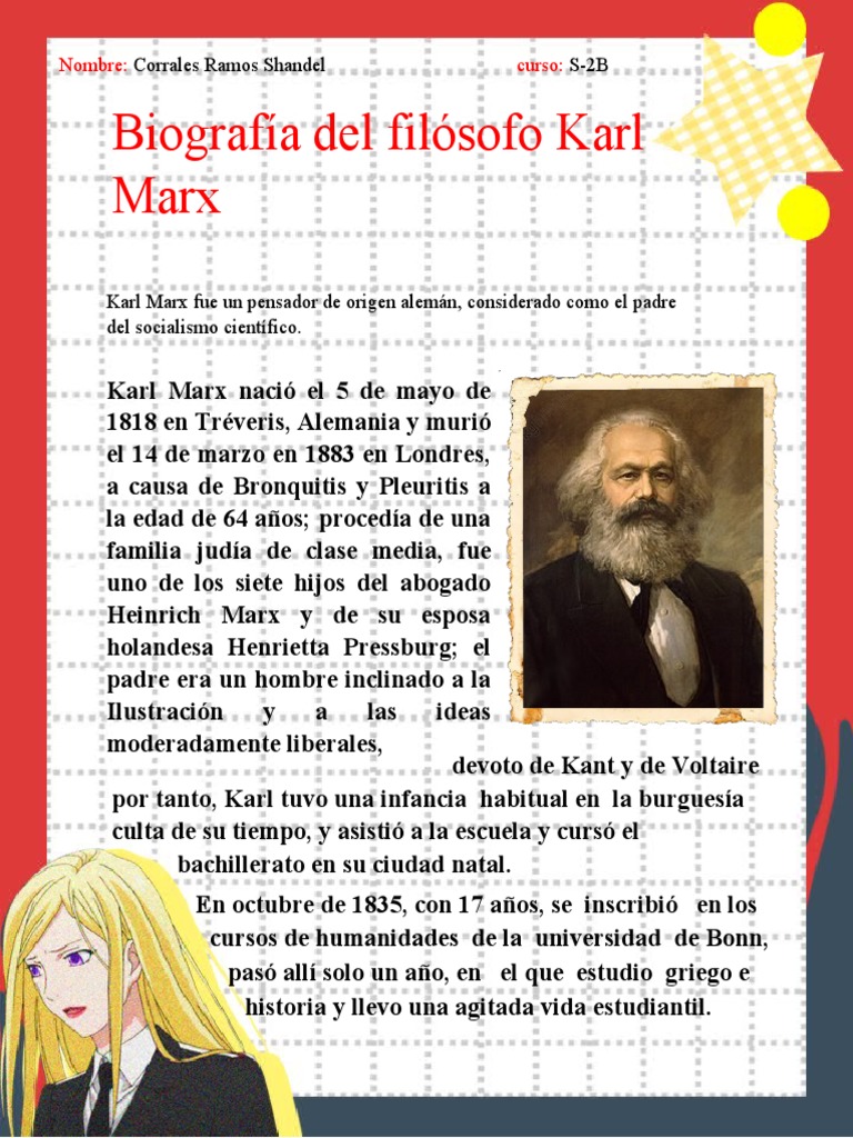 Biografia y Motivaciones de Karl Marx | PDF | Karl Marx | Friedrich Engels