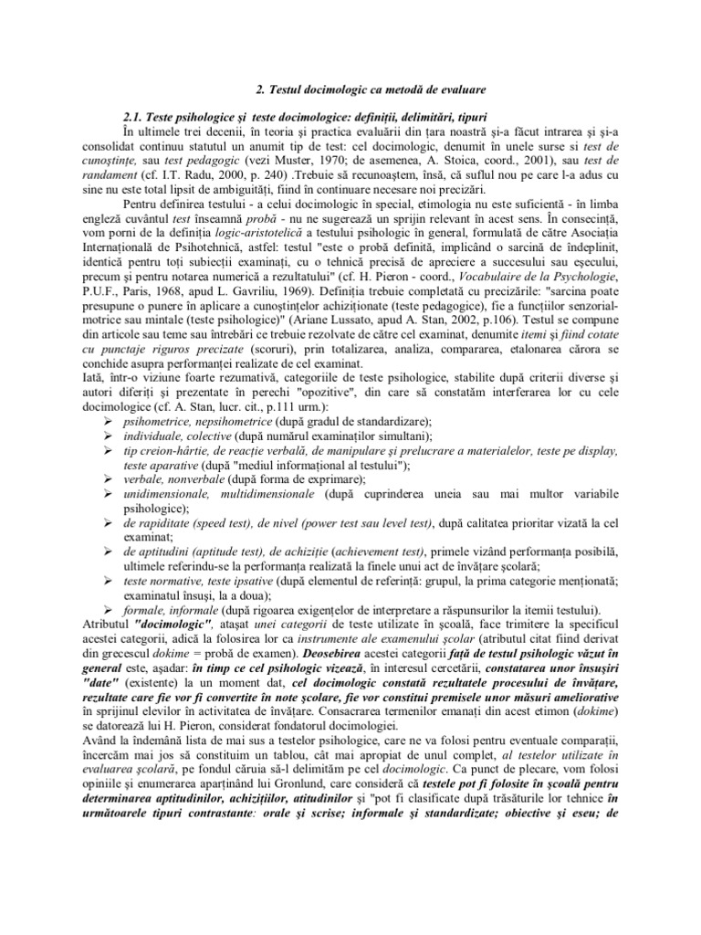 Test Docimologic | PDF