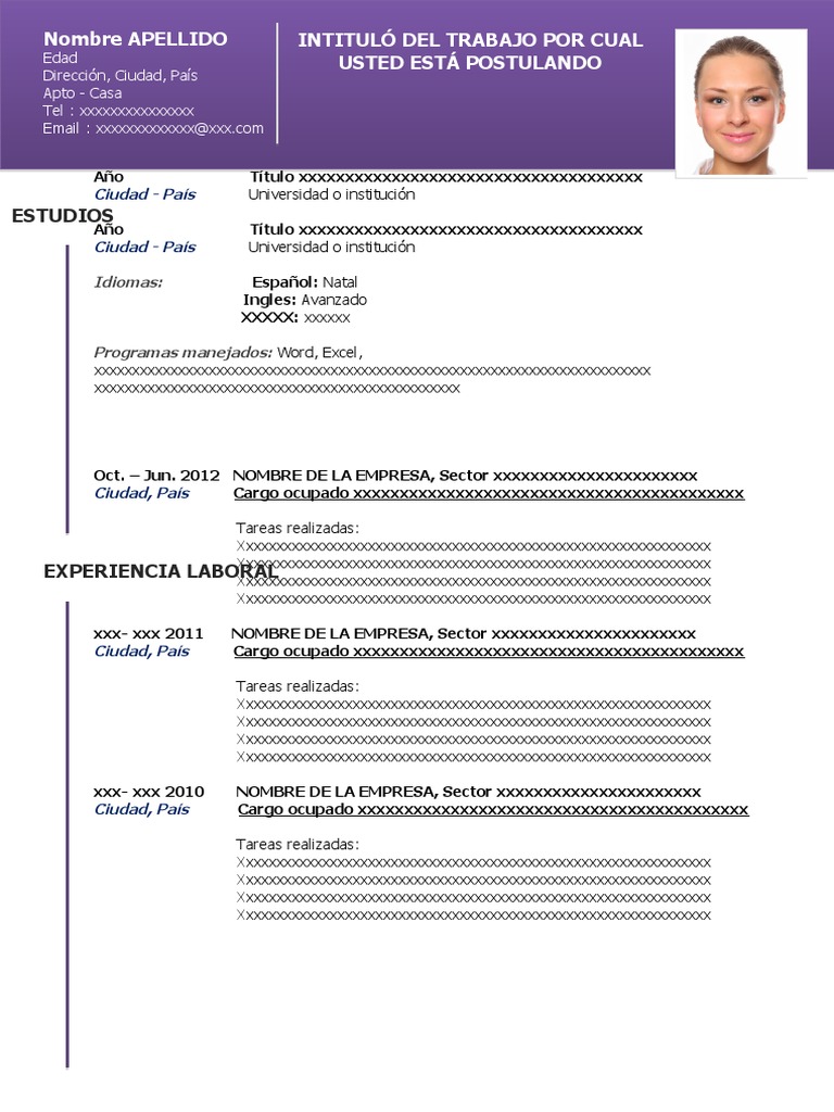 Formato Modular para CV Efectivo | PDF