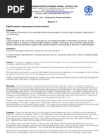 Camarines Norte International School Inc.: Eight Essential Components of Communication