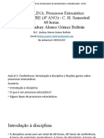 Aula 01 - Introdução À Disciplina e Noções Gerais Sobre Processos Estocásticos (Porgues)