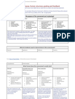 Assessment Planner: Purpose, Format, Structure, Grading and Feedback