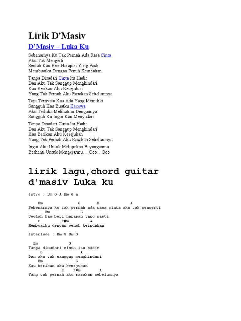Lirik D Masiv Download lagu & video mp4. lirik d masiv