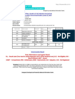 Secondary School Examination (Class X) 2021