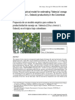 Proposal of An Empirical Model To Estimate The Productivity of Valencia' Orange (Citrus Sinensis L Osbeck) in The Colombian Low Tropics