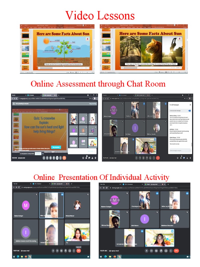 Video Lessons: Online Assessment Through Chat Room | PDF