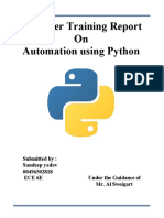 A Winter Training Report On Automation Using Python