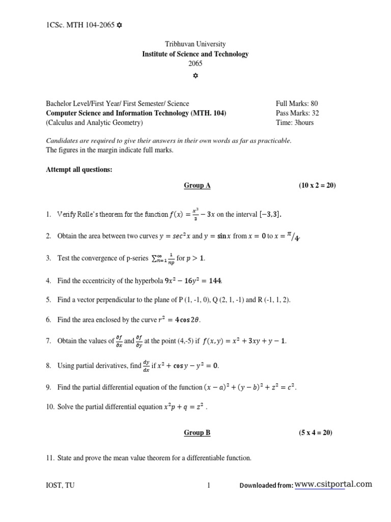Calculus and analytical geometry pdf equations integral