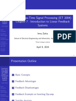 Continuous-Time Signal Processing (ET 2004) Chapter 7: Introduction To Linear Feedback Systems