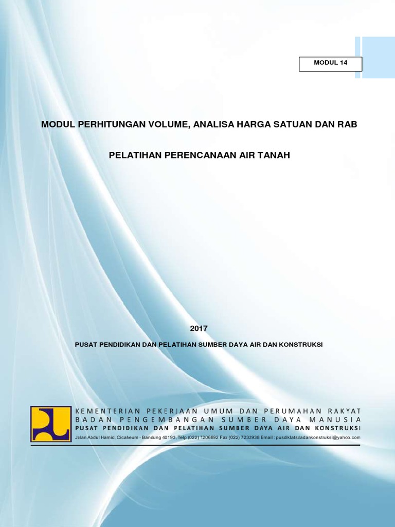 Ab3ee 14. Modul 14 Perhitungan Volume Analisa Harga Satuan Dan RAB | PDF