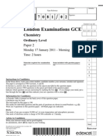 London Examinations GCE: Chemistry