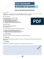 Como organizar as divisões de um sermão de forma lógica e equilibrada