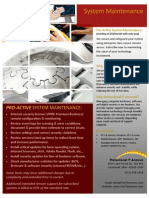 ProITAnswers Managed Services - Maintenance Flyer Overview