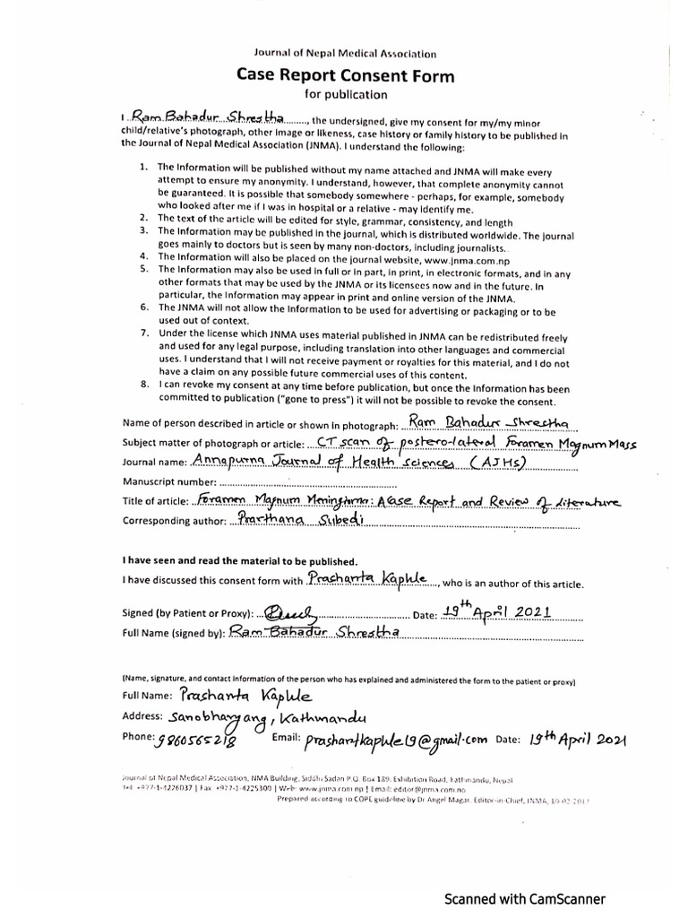 Case Report Consent PDF