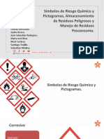 Presentación Símbolos de Riesgo Químico y Pictogramas, Almacenamiento de Residuos Peligrosos y Manejo de Residuos Posconsumo