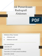 Teknik Pemeriksaan Radiografi Abdomen